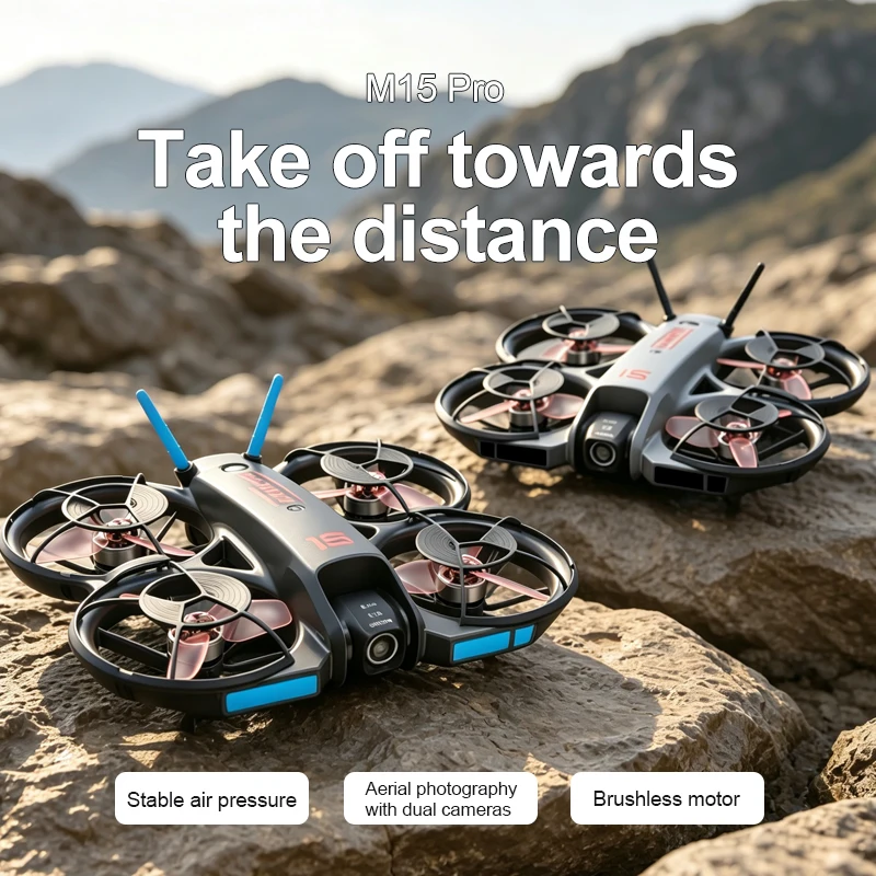 Drone FPV M15 Terbaru 2026 den - Drone Controller Screen ulasan dan harga